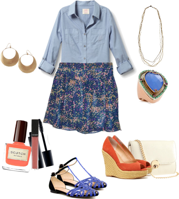 Floral Skirt-- Flirty