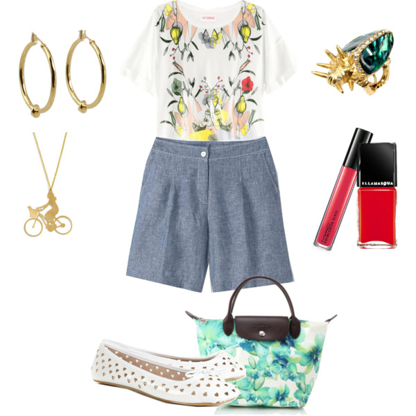 chambray shorts